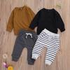 Newborn Toddler Baby Boy Autumn Winter Outfits Clothes Sweatshirt Top Long Pants 2PCS Sets Fit Age 0-24 Months