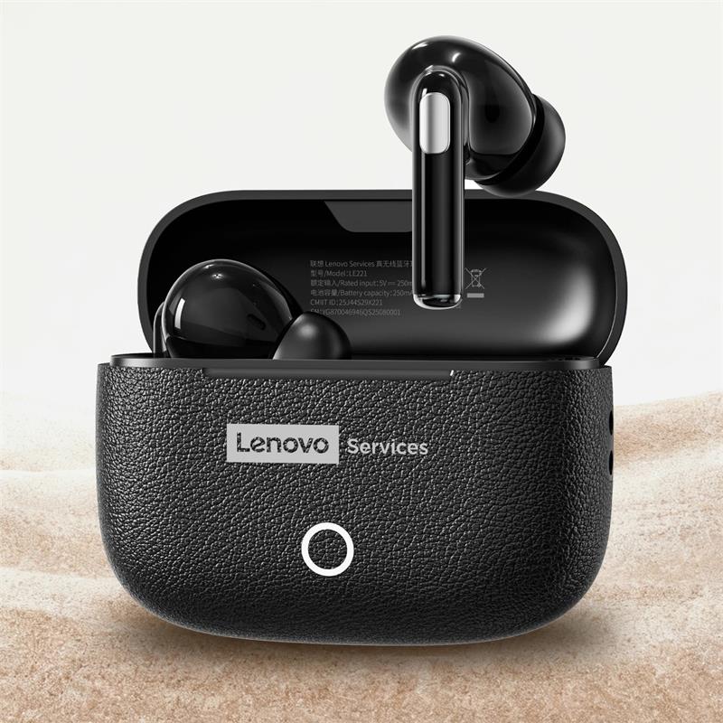 НОВЫЕ беспроводные Bluetooth-наушники Lenovo LE221 с Bluetooth 6.0, ENC шумоподавлением, TWS-наушники, 24 часа работы от аккумулятора, наушники с микрофоном