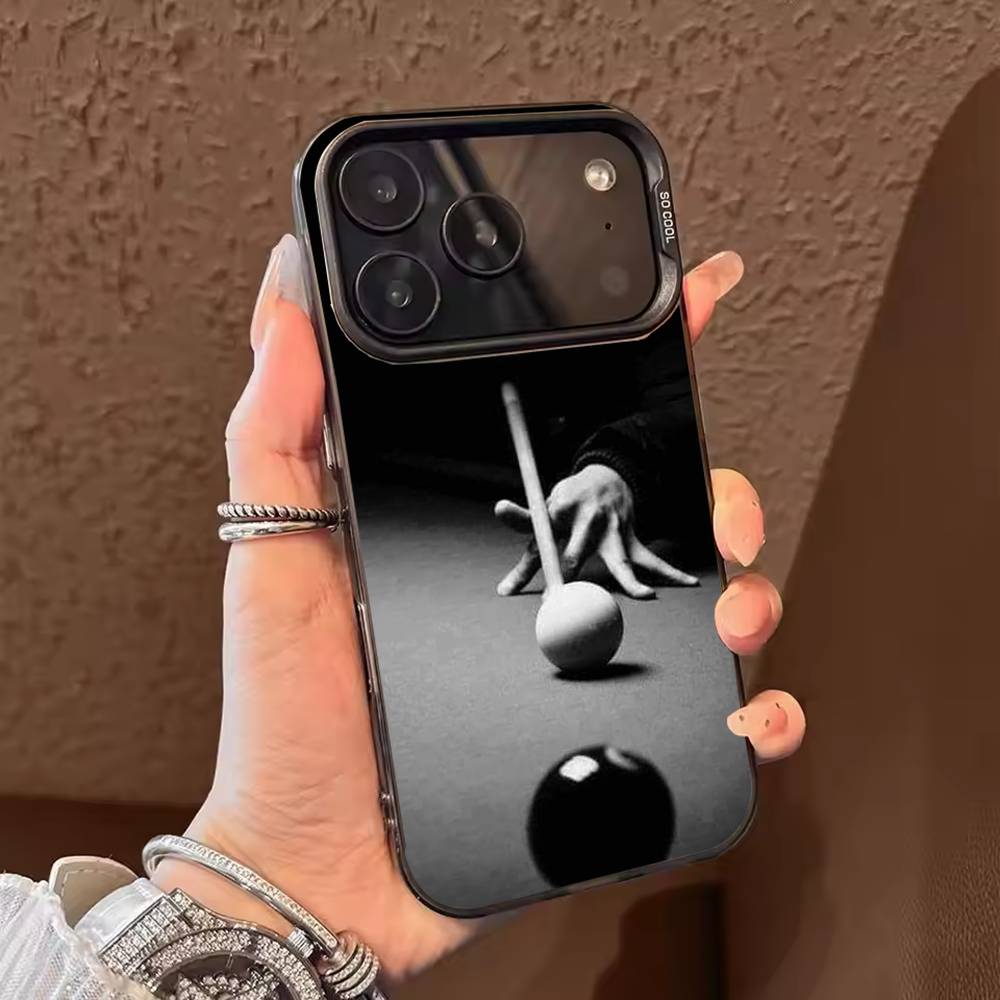 Чехол для телефона Пул Снукер Цвет Серебряный Корпус Для IPhone 17 16 15 14 13 12 11 Pro Max Plus