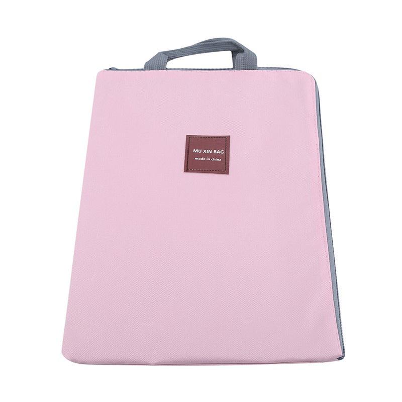 Canvas Documents Bag A4 File Folder Dual Buckles Filing Bag Waterproof Paper Office School