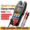 Automatic Digital Multimeter Portable AC/DC Current Voltage Resistance Capacitance Rechargeable NCV Clamp Meter Diode Tester U-shaped Pliers Burnproof