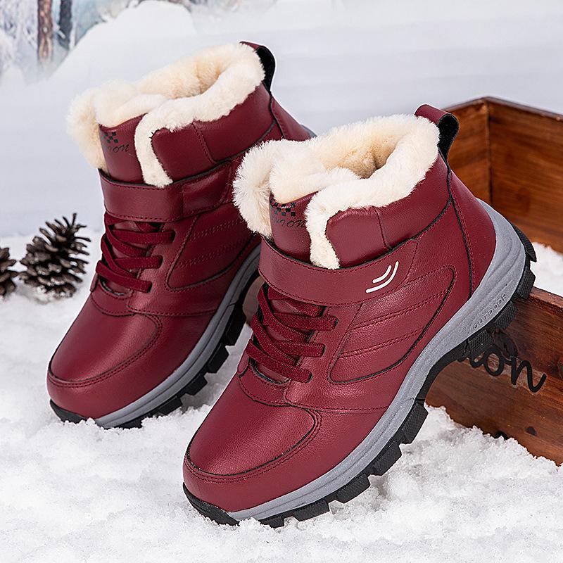 Прямые продажи с фабрики, теплые и бархатные мужские зимние ботинки из хлопка, мягкие и удобные туфли для пожилых людей с волшебной пряжкой