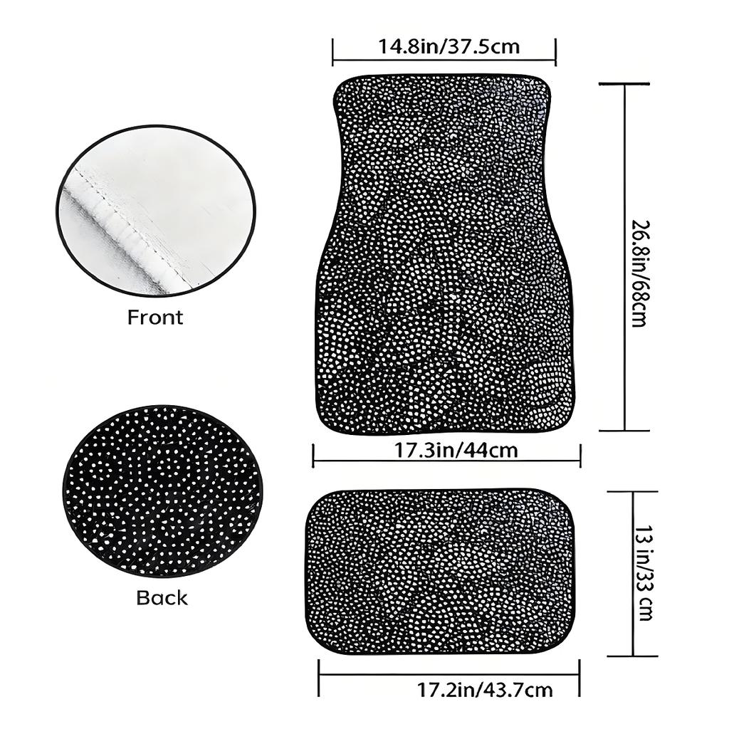 2/4 шт. Ковер с принтом туманности Млечный Путь, автомобильные коврики для Автомобиля, Фургона, Грузовика, Внедорожника - 4 шт. Полный комплект, передние и задние