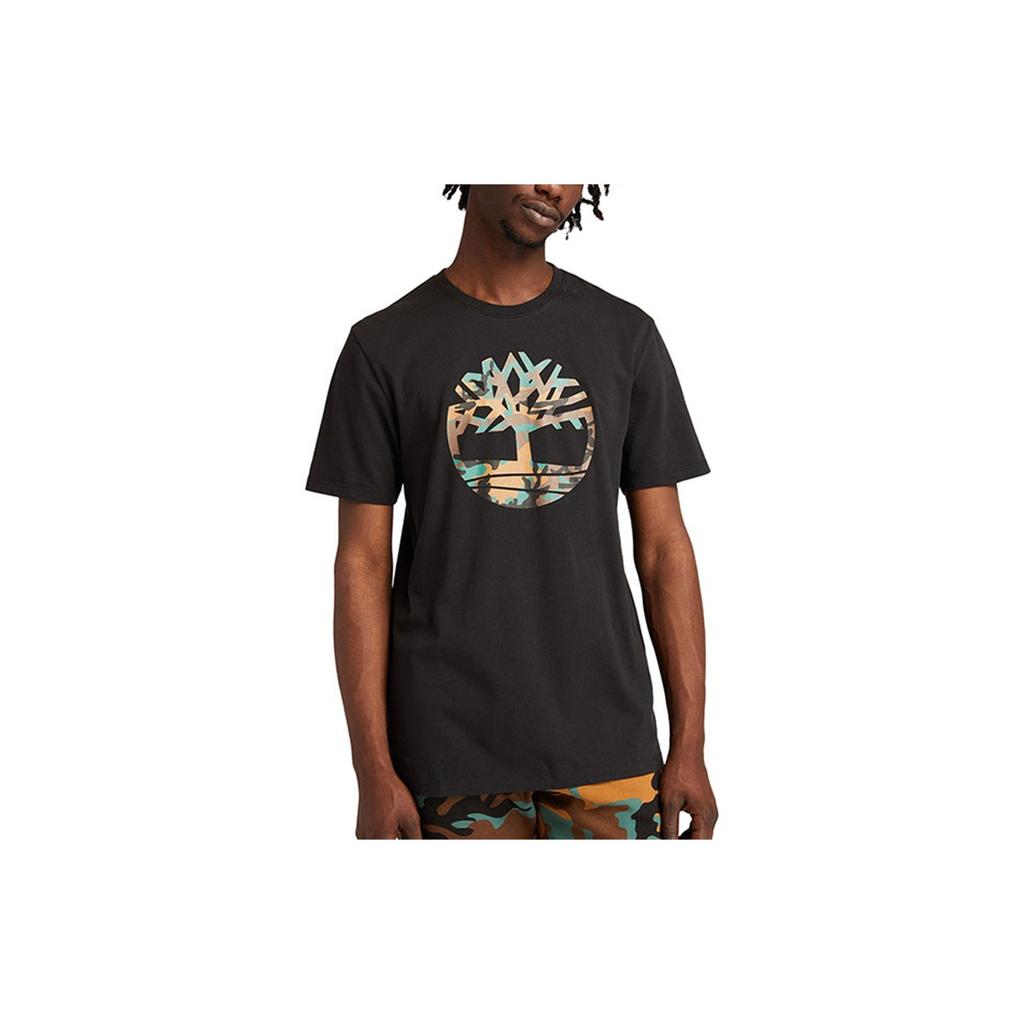 Timberland Outdoor Casual Camouflage Tree Comfort Printed Short Sleeve T-Shirt Men Tops Black A441R-001