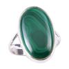 Кольцо из стерлингового серебра 925 пробы с натуральным малахитом, размер 9,5 H4c75