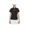 Dri-Fit Flex Ace Solid Color Comfortable Stylish Short Sleeve Polo Shirt Women Tops Black CU9350-010