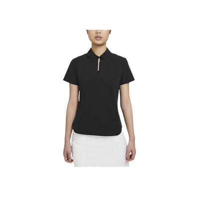 Dri-Fit Flex Ace однотонная удобная стильная рубашка поло с коротким рукавом для женщин, черные топы CU9350-010