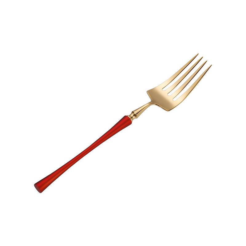 Набор столовых приборов из нержавеющей стали с узкой талией: Нож для стейка, Вилка, Десертная ложка, Зеркальная полировка.