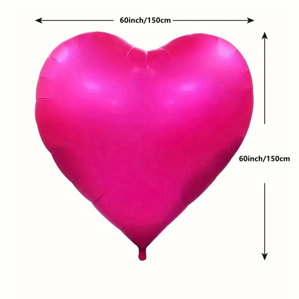 60Inch Love Heart Foil Balloon for Propose Parties Decoration Oversize Balloon Love Balloon for Valentine's Day Wedding Decor