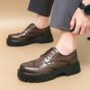 Fashion College Style Leather Men Oxford Shoes New British Casual Leather Shoes Trend Versatile Men Thick Soled Business Dress Footwear