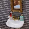 1/12 Dollhouse Makeup Kit Plastic Doll Dressing Tool Set Creative Doll Hair Dryer Comb  Toy