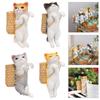 Мультяшные кошки с корзиной из смолы, фигурка, крючок для кашпо, вешалка для сада и домашнего декора, аквариумы, подвесное украшение