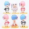 Adorable Pvc Rem Figure Set Six Cute Q Version Models From Re Zero Starting Life In Another World