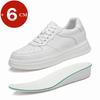 Fashion Lift Sneakers Unisex Elevator Shoes Hidden Heels Comfortable Breathable Heightening Shoes Men 6CM Height Increasing White Shoes