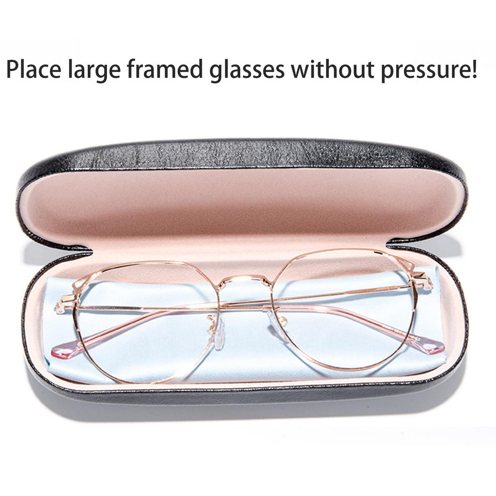 Glasses Case PVC PU Leather Hard Shell for Work Leisure Daily Use Classroom Office Glasses Holder