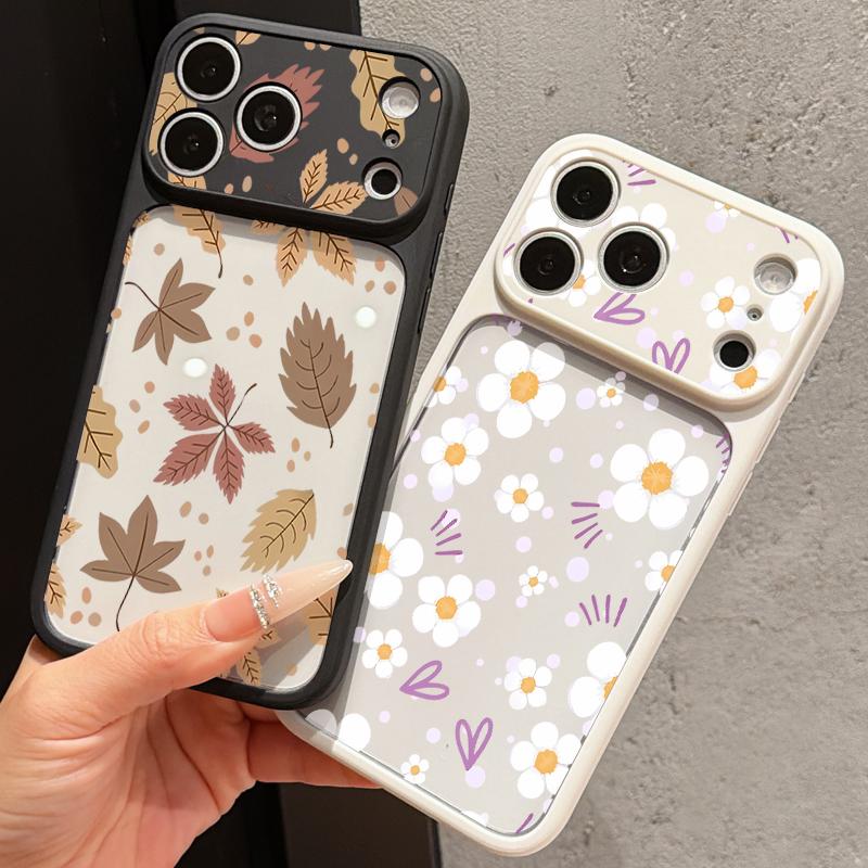 Милый мультяшный цветочный чехол для iPhone 17 Pro Max Для iPhone 16 15 14 13 Pro Max Роскошный гибридный TPU+PC Прозрачная задняя панель Жесткая крышка