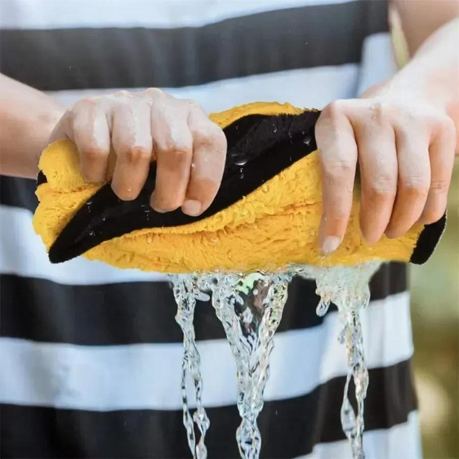 6/1 шт. Салфетка из микрофибры для уборки, Ткани для чистки автомобиля, Профессиональная детализация, Полотенце из микрофибры для сушки автомобиля, Мочалки для мытья, Аксессуары