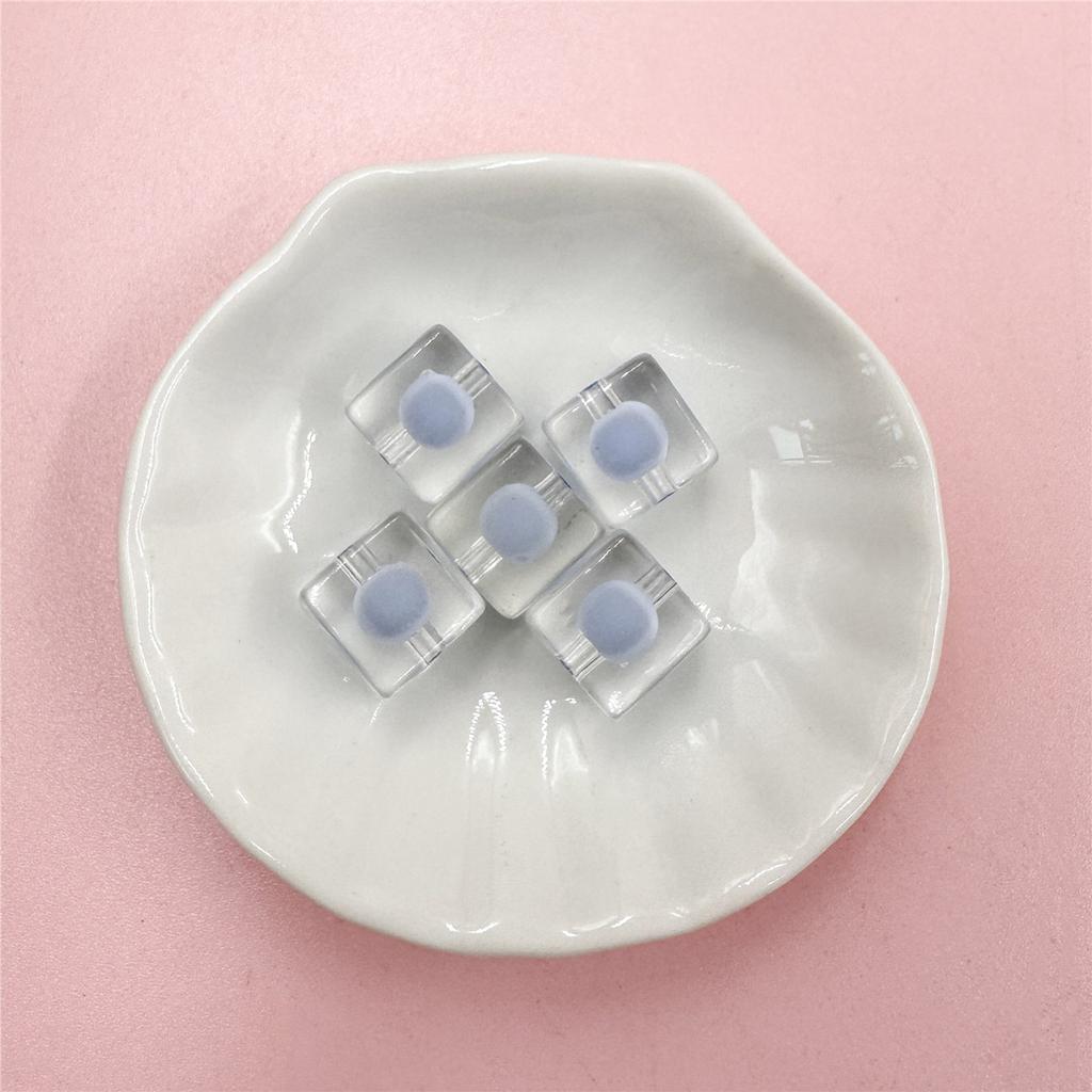 Брелок Ювелирные Аксессуары 5 шт. Прозрачный 12 мм Модный Ручной работы Сэндвич Квадрат Материал для изготовления DIY Браслет Свободные Бусины Яркое Лицо Акрил