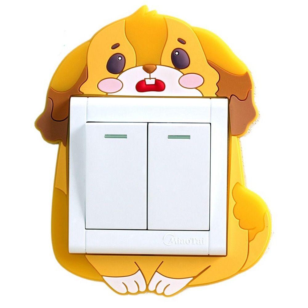 Пылезащитный светящийся чехол для переключателя, силиконовая наклейка для переключателя в виде животного, аксессуары для переключателей