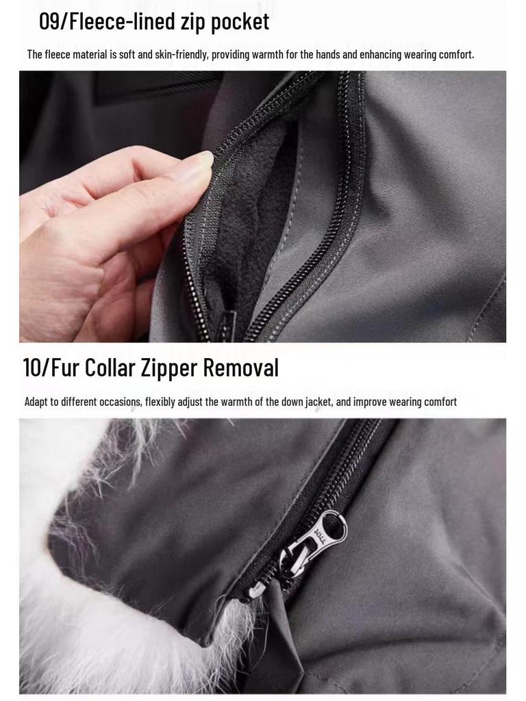 Мужская длинная экспедиционная куртка на гусином пуху - Модель 08, Ниже колена, Утепленная для холодной погоды