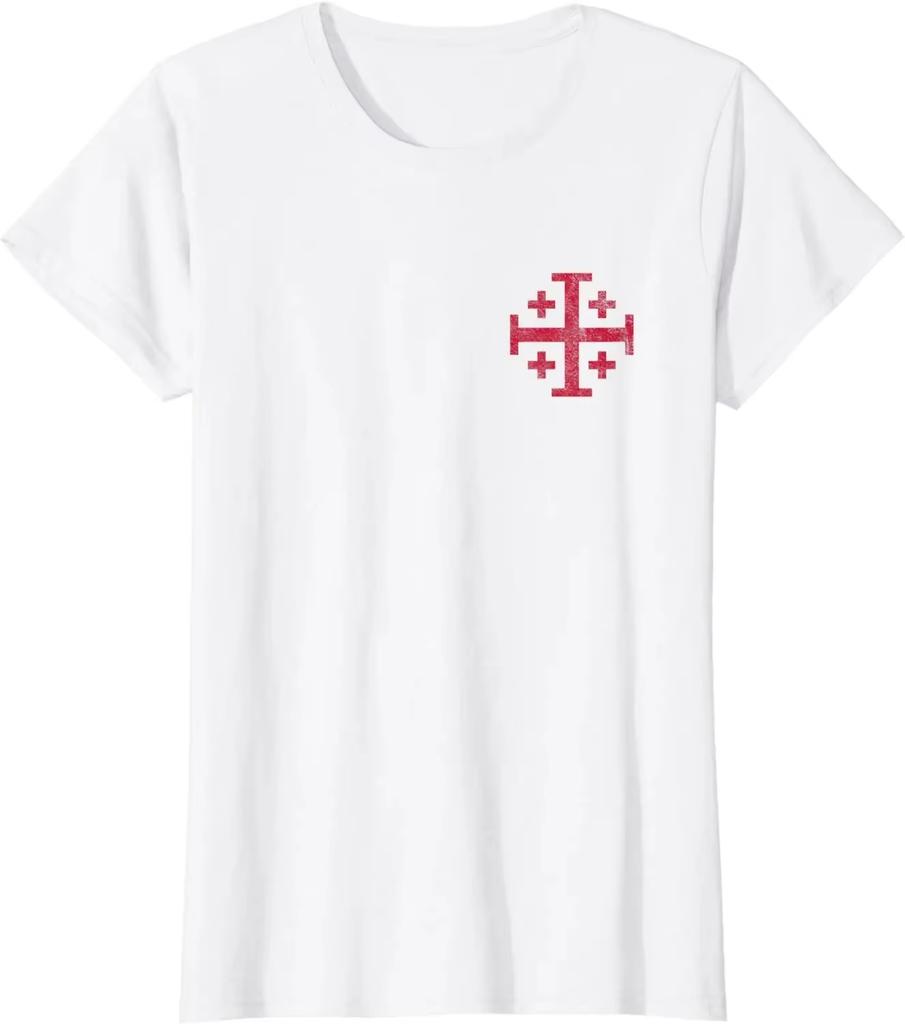 2025 Knight's Templar Jerusalem Cross Kingdom of Jerusalem Men T-Shirt Short Sleeve Casual 100% Cotton O-Neck Summer TShirt