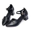 Cresfimix sapatos femininas женские модные милые черные лакированные туфли с пряжкой на ремешке на квадратном каблуке для офисной вечеринки ba374