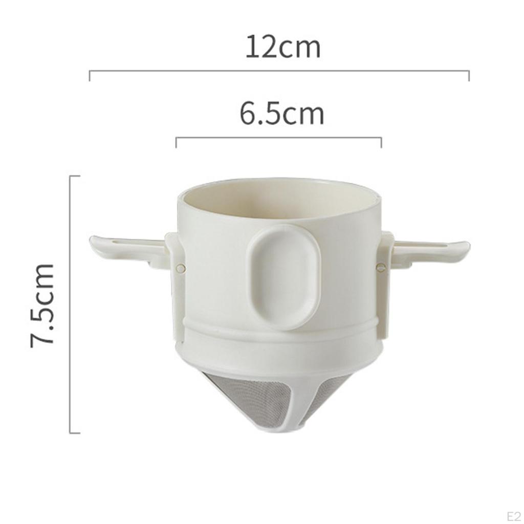 Coffee Cone Strainer Pour Over Maker Mesh Filters Portable with Collapsible Holders