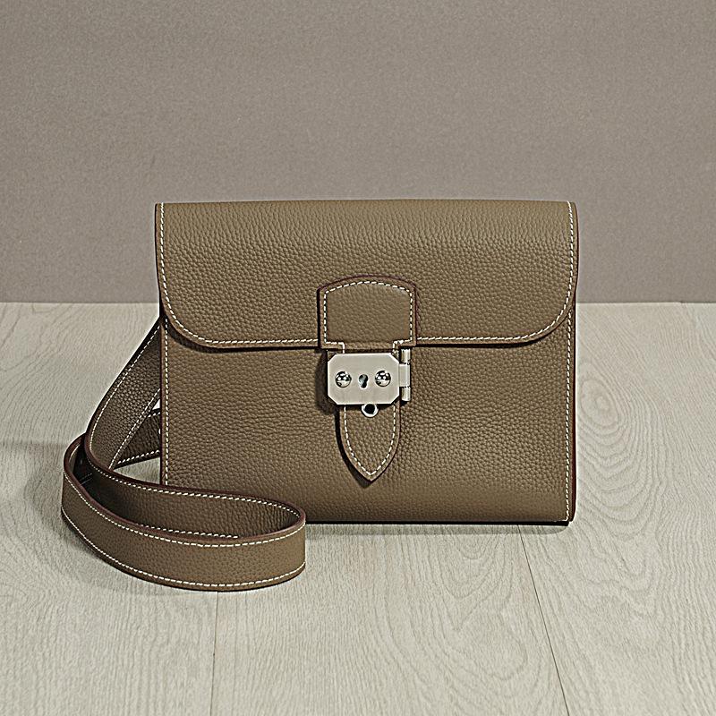 Сумка-клатч из натуральной кожи в корейском стиле - большая вместимость, воловья кожа, двойное назначение