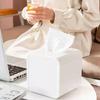 Simple Square Napkin Box Plastic Desktop Tissue Box Modern Tissue Storage Case Dormitory