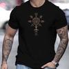Men's Viking Norse Mythical T-shirt - Lightweight Round Neck T-shirt, Suitable for Daily Formal Wear - Breathable Summer Shirt