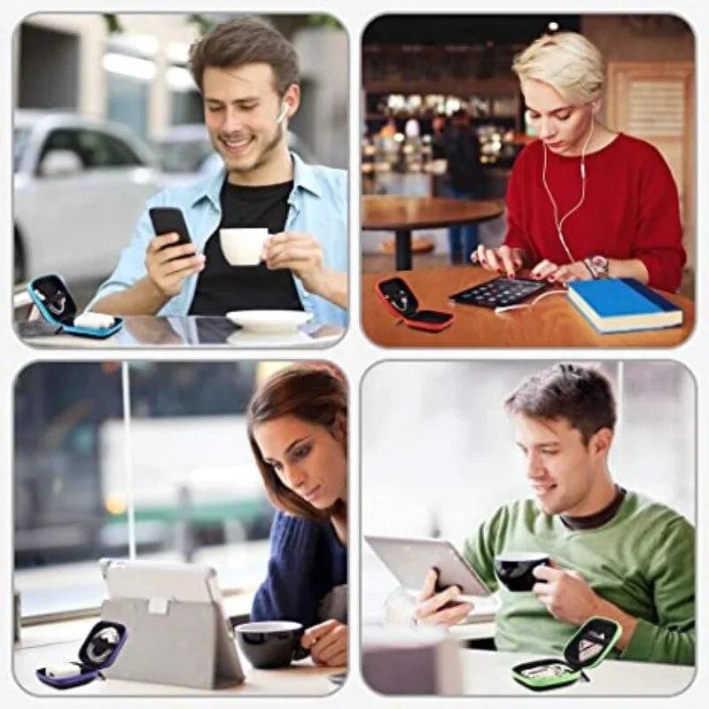 1 шт., мини-портативная сумка для наушников, кошелек для монет, чехол для USB-кабеля, сумка для переноски, аксессуары для наушников, квадратная коробка для хранения