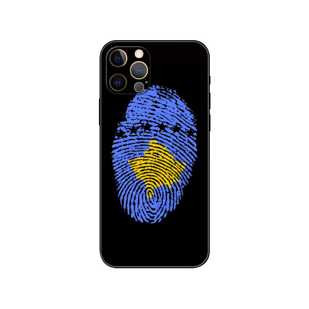 Чехол для телефона с национальным флагом Косово для iPhone 5 5s 2020se 6 6s 7 8 plus x 10 XR XS 11 12 13 mini pro MAX черная задняя крышка из ТПУ