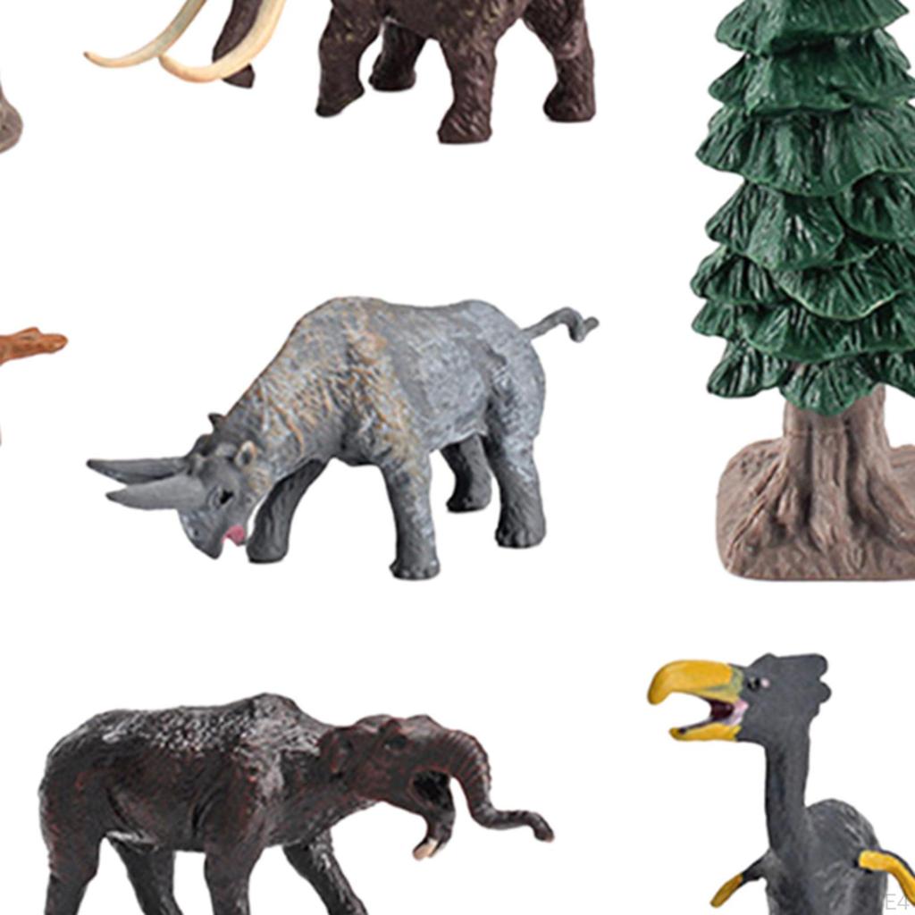 12 Pieces Mini Prehistoric Animal Model Ancient Figurines Primitive Men Toy