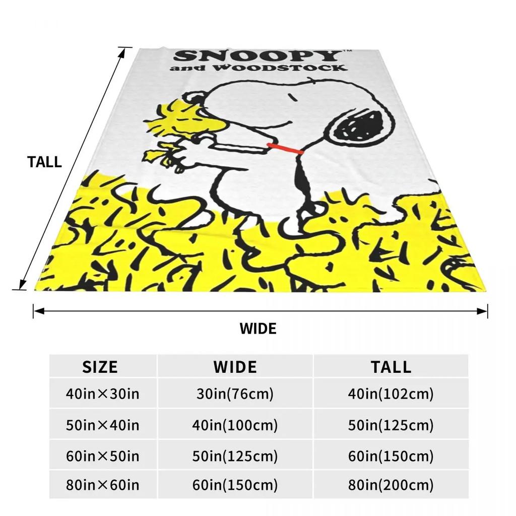 Вудсток Шерстяные одеяла Мультяшные Милые Забавные Плед для кровати Дивана Софы 125*100 см Покрывала Легкие