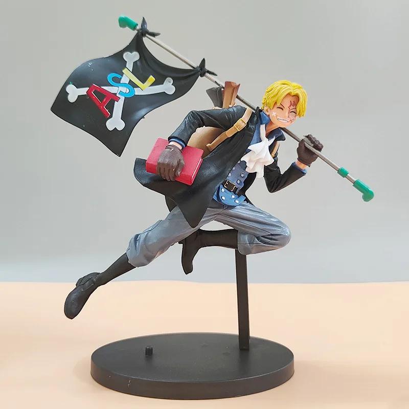 One Piece Character Luffy Three Brothers 3-piece Set/Luffy Saab. Ace Animation Model Office Decoration Children's Collection Gif