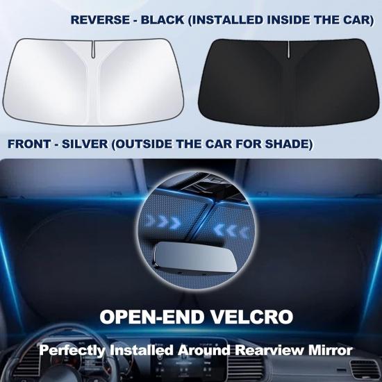 Front Windshield Sun Shade Car Window Sunshade Custom Fit Compatible with Toyota RAV4 SUV Crossover LE XLE Premium XLE Adventure Hybrid Prime 2024