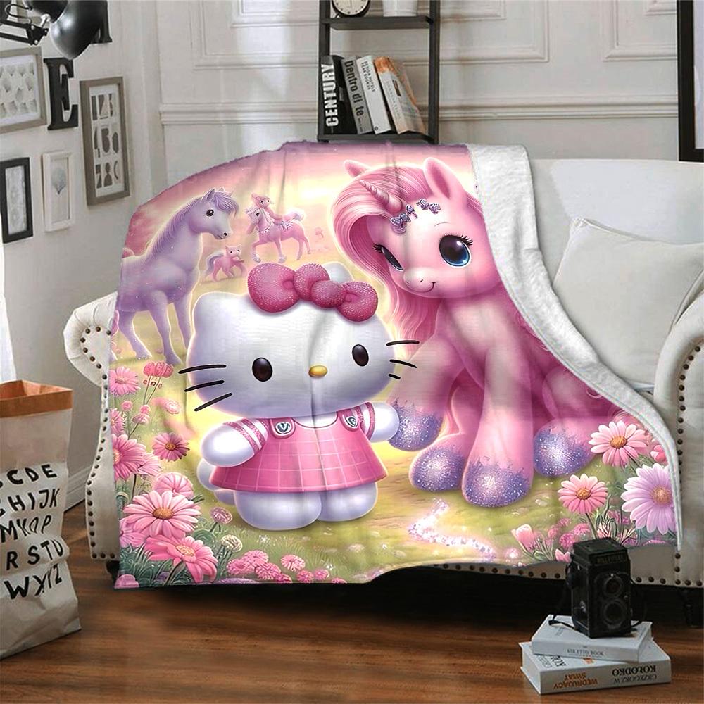 1 шт. Плед Hello Kitty Единорог Легкий фланелевый плед для дивана кровати путешествий кемпинга гостиной офиса дивана кресла