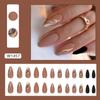 Pointed Head False Nail Wearable Manicure Nail Tips Waterproof Almond Fake Nails  Women