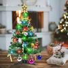 Table Top Mini Christmas Tree with LED String Lights, 24'' Artificial Small DIY Desktop Christmas Tree, Tabletop Chrstmas Tree