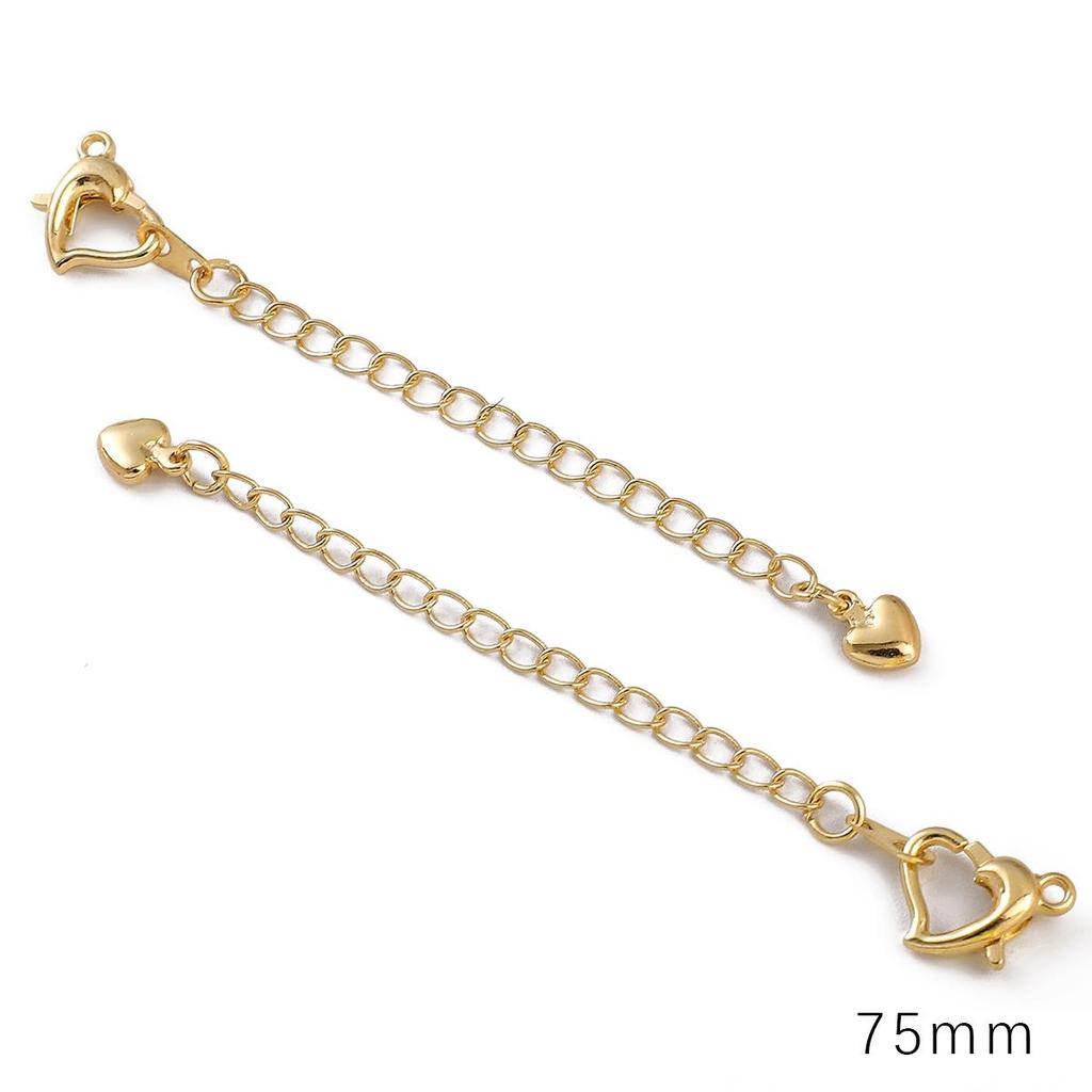 Copper Clad Iron Peach Heart Buckle Tail Chain For DIY Jewelry Making Craft Accessories