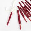 Cushioned Handles Red Soft Rubber Grip Premium Aluminum Knitting Needles Crochet Hooks  Mom's Gift