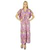 Bimba Women Long Cotton Kaftan White Floral Night Wear Classic Caftan Dress