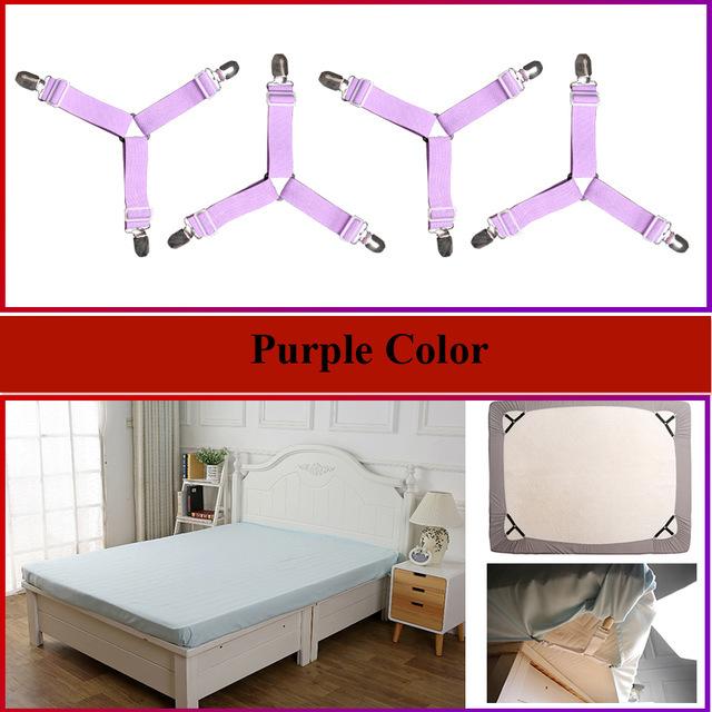 4 шт./компл., эластичные зажимы для простыни, зажимы для ремня, нескользящий зажим для матраса, держатель для одеяла, наборы крючков для захвата, домашний органайзер