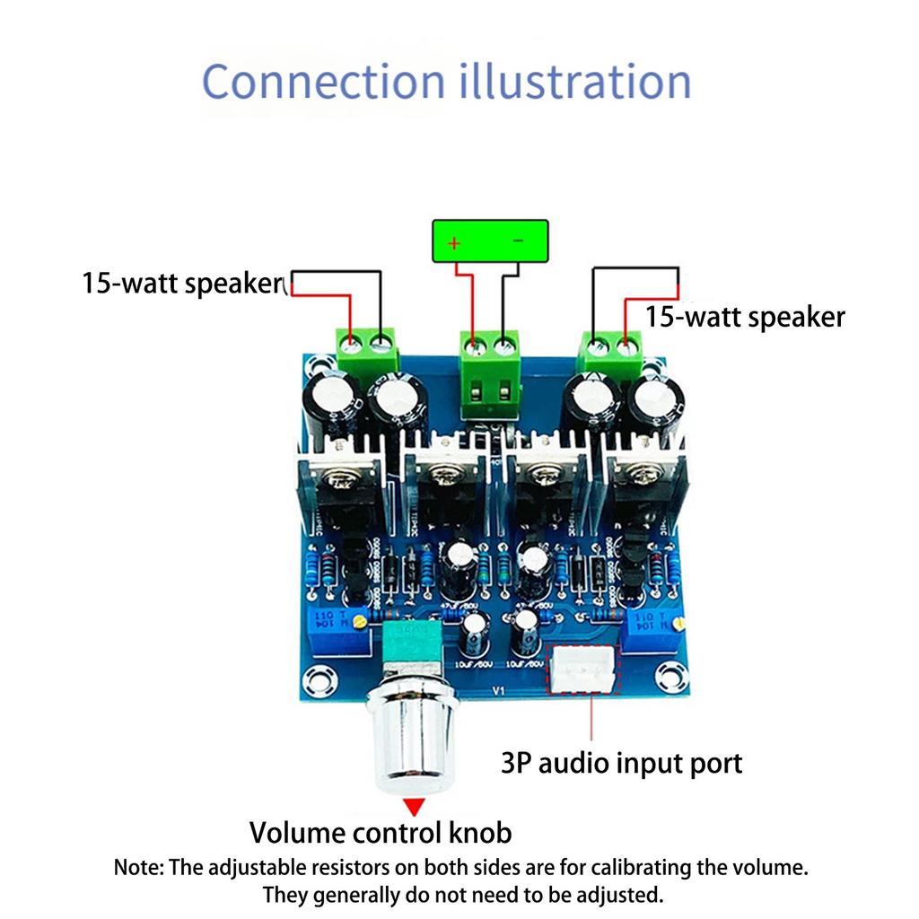 Professional ircuit Power Amplifier Board 2 Channel 24V Sound Amplifier Circuit Board 15W 15W Class A Amplifier Circuit