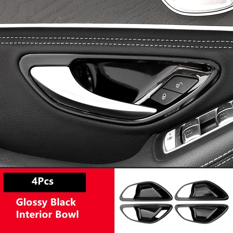 Углеродное волокно, внутренняя дверная ручка, дверная чаша, накладка, рамка для Mercedes Benz CE Class W205 W213 GLC