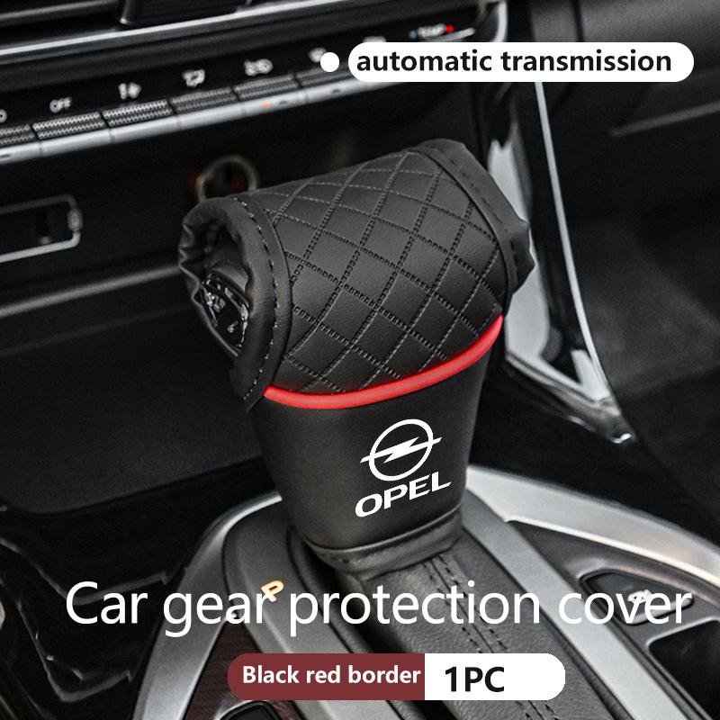 AAIK1 Car Shift Handle Cover Leather Non-slip Gear Sheath Decoration For Opel Meriva Mokka Grandland Vectra Zafira Vivaro Antara