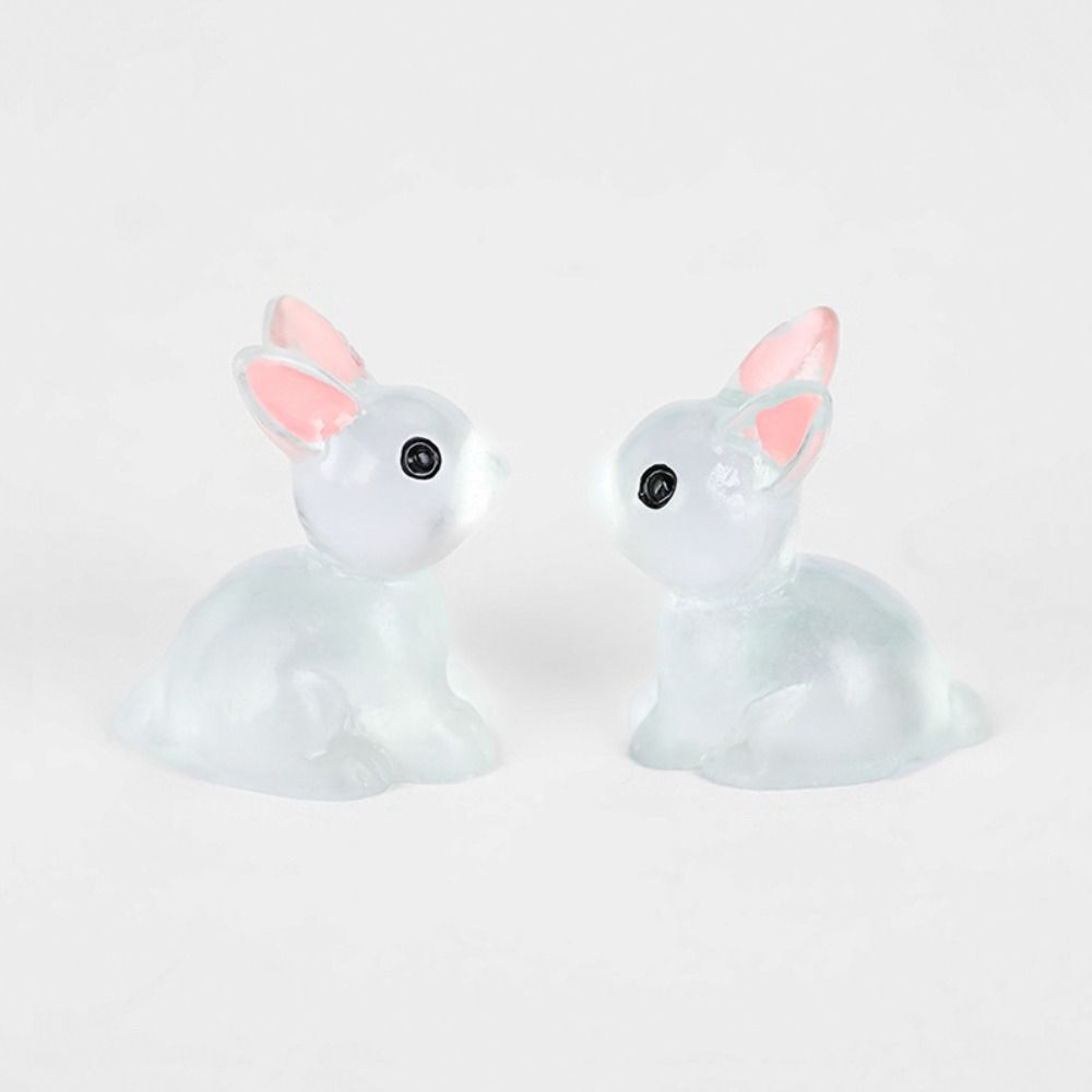 Садовые светящиеся кролики, новые миниатюрные фигурки, микроландшафт, мини-кролики, украшения