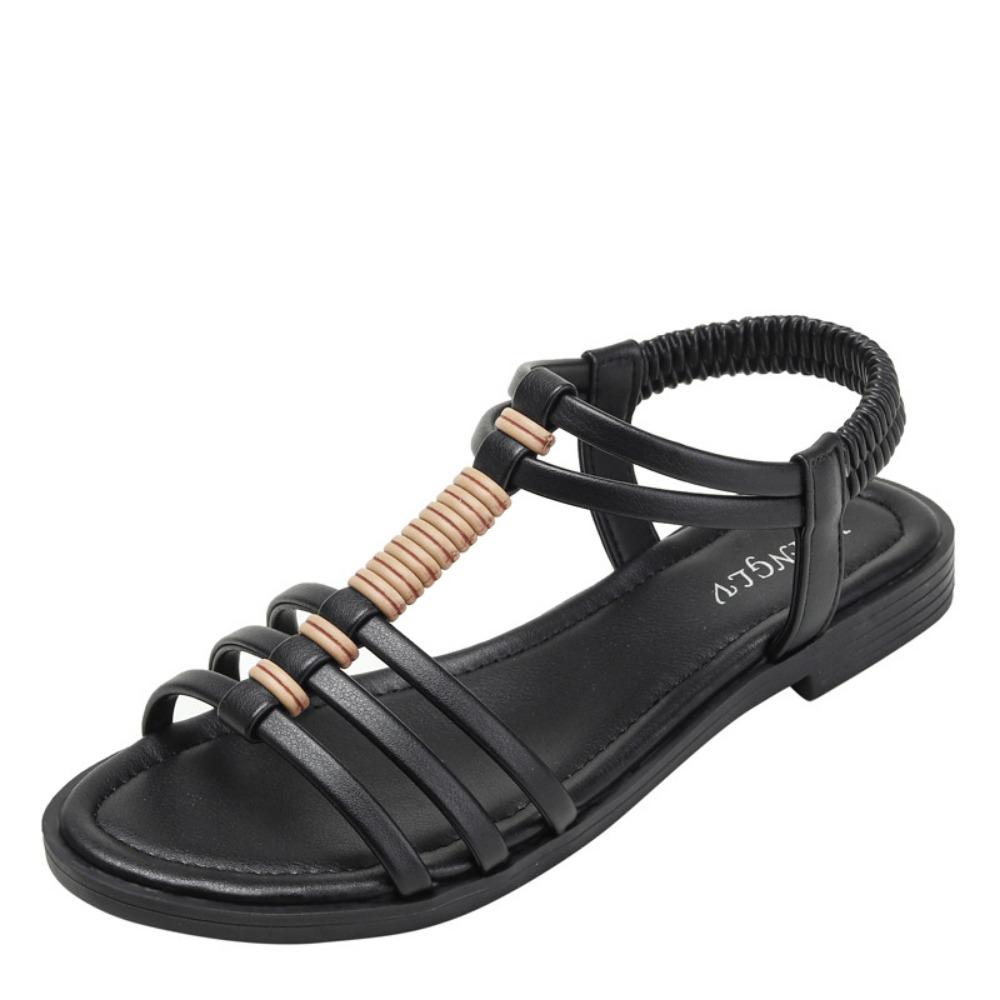 Roman Sandals Women's 2024 Summer New Retro Hollow Flat Sandals Comfortable Beach Shoes Sandalias De Mujer Designer Sandals