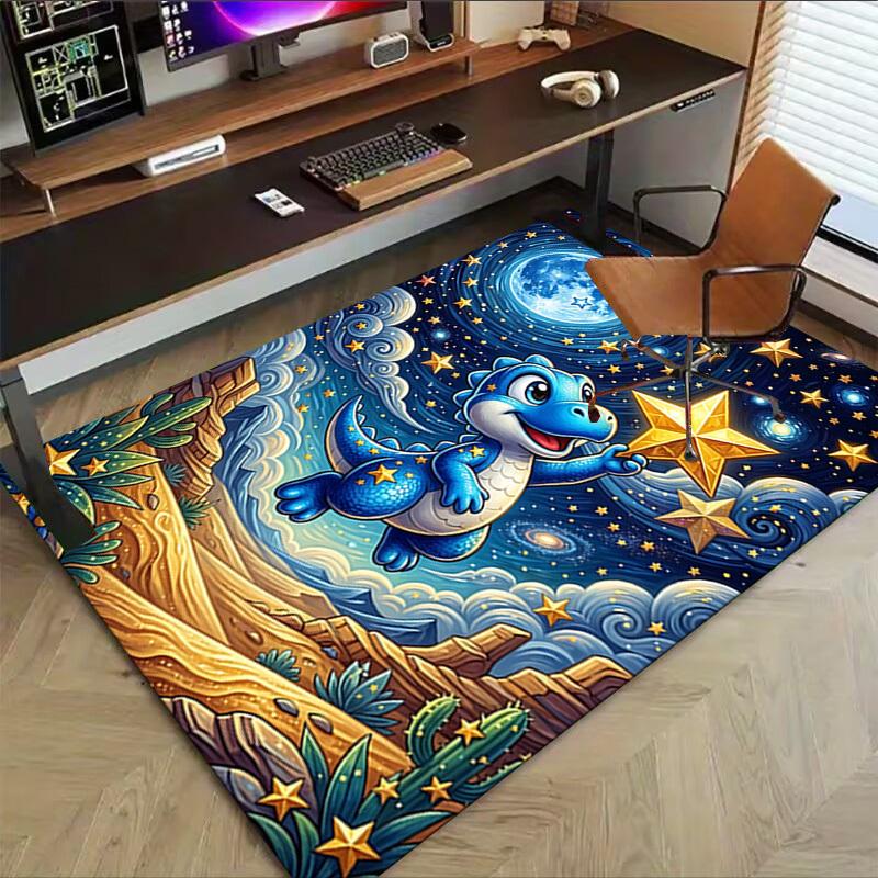 1PC Dinosaur Extra Large Non-Slip Floor carpet, Office, family, bedroom, Studio - Large Area Rug,Longlasting Material-K0385