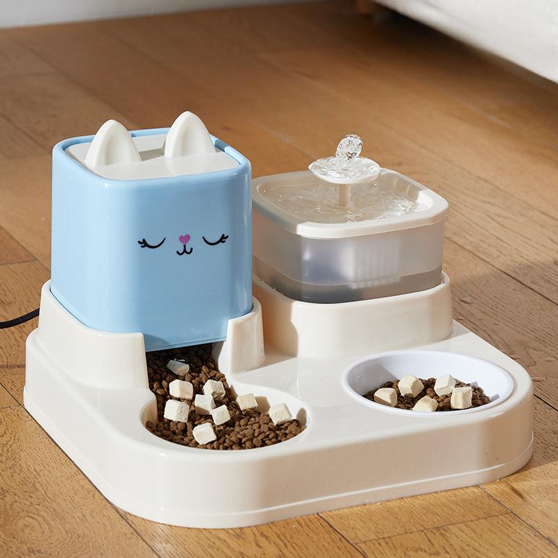 Мультяшная кормушка для домашних животных, поилка, большая вместимость, универсальная миска для кошек и собак, собачья миска, товары для домашних животных